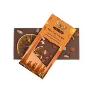 Dubai Food Milk Chocolate With Orange & Almond 80g